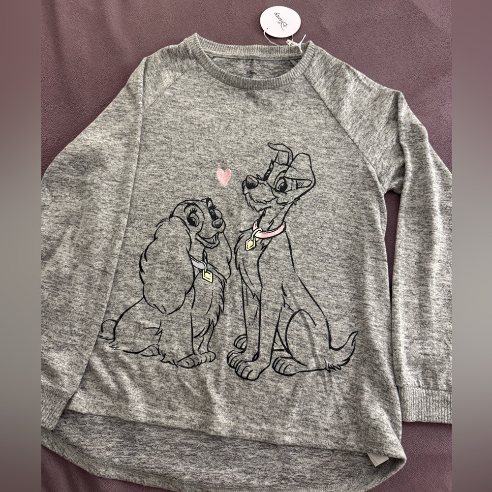 Disney Lady and the Tramp Super Soft Long-Sleeve Top. Size Small (US 6-8)